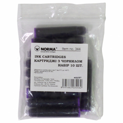 Фото - Чорнило, набір 10 картриджів, фіолет, 344, NORMA 36244