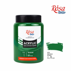 Фарба акрилова, 400 мл, Зелена, ROSA Studio