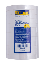 Клейка стрічка двостороння 12мм х 10м,(ст.12/ящ.72) за шт.