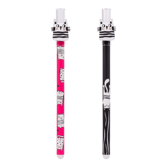 Фото - Ручка гелева YES пиши-стирай 'CATS' 0,5 мм, синя, (уп.36) 60395