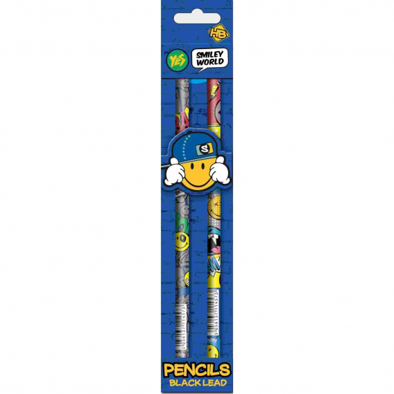 Фото - Карандаш ч/гр круглый с ласт. в траймикард 'Smiley World'(blue), 39шт/уп 40814 Фото - Карандаш ч/гр круглый с ласт. в траймикард 'Smiley World'(blue), 39шт/уп 40814