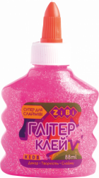 Фото - Клей неон гліттер рожевий на PVA-основі, прозорий, 88 мл 50707