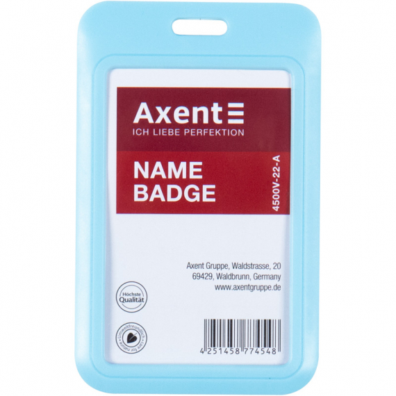 Фото - Бейдж-слайдер вертикальний, блакитний, 4500V (54*85мм) 47101 Фото - Бейдж-слайдер вертикальний, блакитний, 4500V (54*85мм) 47101