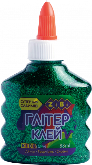 Фото - Клей гліттер зелений на PVA-основі, прозорий, 88 мл 50718