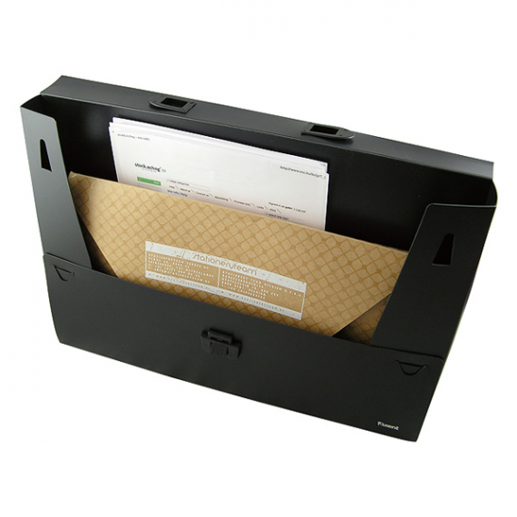 Фото - Портфель А3 на 1 відділення, чорний 22285 Фото - Портфель А3 на 1 відділення, чорний 22285