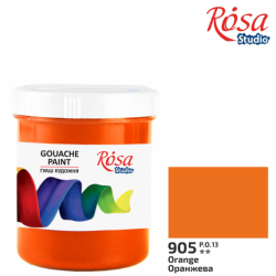 Фото - Фарба гуашева, 100мл, Оранжева, ROSA Studio 54761