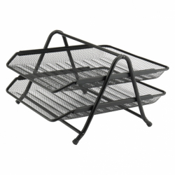 Лоток горизонтальний 2-в-1, металевий, чорн