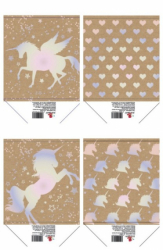 Фото - Пакет паперовий 16х16х7 см диз КРЕ351 КРЕ352 КРЕ353 КРЕ354 крафт 50819