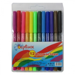 Фото - Фломастери 'Веселка' , 12 кол., 5-102, БАРВ 20744