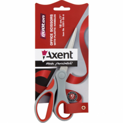 Ножиці Duoton, 18см, сіро-червоні