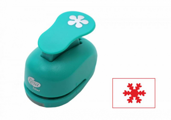 Фото - Фігурний дирокол, Сніжинка 2 1,6 см, ROSA TALENT 50106 Фото - Фігурний дирокол, Сніжинка 2 1,6 см, ROSA TALENT 50106