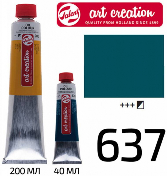 Фото - Фарба олійна ArtCreation, (637) Синьо-зелено темний, 200 мл, Royal Talens 48937 Фото - Фарба олійна ArtCreation, (637) Синьо-зелено темний, 200 мл, Royal Talens 48937