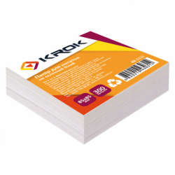 Фото - Блок паперу для нотаток 85х85мм 300 арк не клеєний, білий Krok (ящ.48) 40322