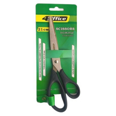 Фото - Ножницы ' 4OFFICЕ ' 21 см. прориз.руч . 4-312/57003 ( шт. ) 1929