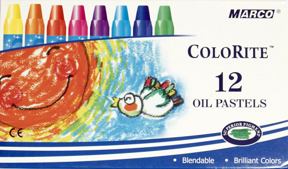 Фото - Пастель олійна 12 кольорів, Bright&Smooth, Marco 34438 Фото - Пастель олійна 12 кольорів, Bright&Smooth, Marco 34438