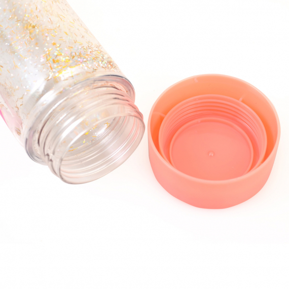 Фото - Пляшка для води YES с блискітками 'Shine', 570мл, кришка персикового кольору 46821 Фото - Пляшка для води YES с блискітками 'Shine', 570мл, кришка персикового кольору 46821