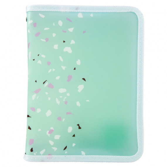 Фото - Папка об'ємна на блискавці, А5+, Shine, аквамарин 47169