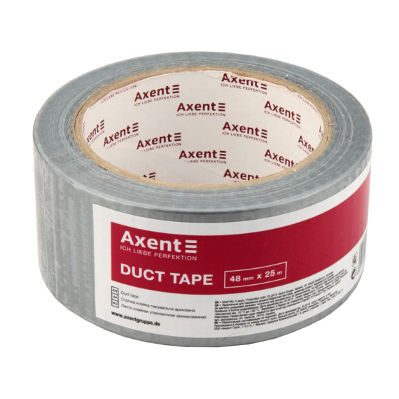 Фото - Стрічка клейка пакувальна армована 48мм*25м, 150 мкм, срібна 46469