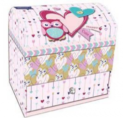 Фото - Шкатулка картонна для прикрас 160х130х110мм, совки 43012 Фото - Шкатулка картонна для прикрас 160х130х110мм, совки 43012