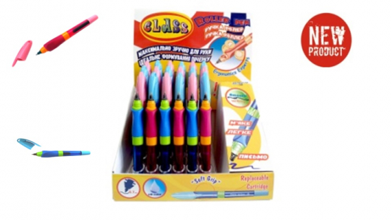 Фото - Ручка ролер для школярів 'Тренажер почерку', зі змінним картриджем, 305, CLASS (уп.24) 34403 Фото - Ручка ролер для школярів 'Тренажер почерку', зі змінним картриджем, 305, CLASS (уп.24) 34403