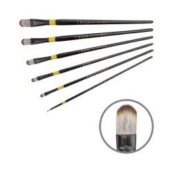 Фото - Пензель Синтетика овальна, Yellow stripe 1017, № 2, д.р. ArtMaster (6/12) 20491