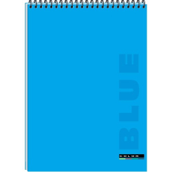 Блокнот A4 COLOR спір. 48 арк. карт. обкладинка  ВА4248-001 синій