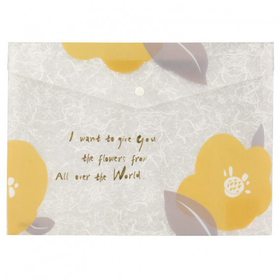 Фото - Папка на кнопці, А4+, Fleur, гірчична 45424 Фото - Папка на кнопці, А4+, Fleur, гірчична 45424