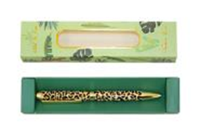 Фото - Ручка кулькова кнопкова, металева, з леопардовим принтом 56437 Фото - Ручка кулькова кнопкова, металева, з леопардовим принтом 56437