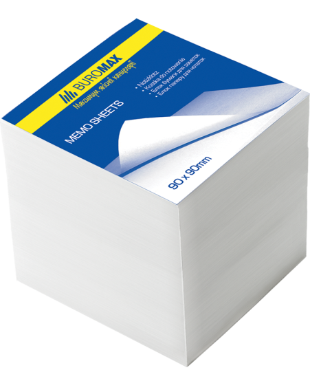 Фото - Блок білого паперу для нотаток 90х90х90мм., не скл. 48858 Фото - Блок білого паперу для нотаток 90х90х90мм., не скл. 48858