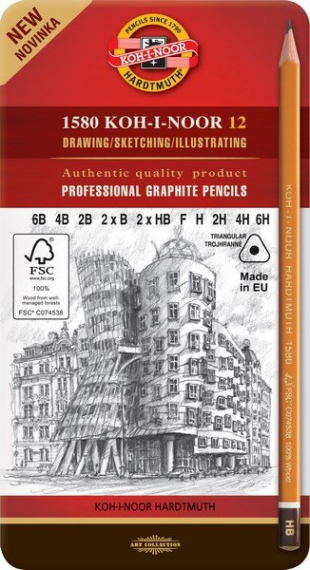 Фото - Карандаши графитные ' KIN ' 1580, 6В-6Н, 12 шт. (набор) 10214 Фото - Карандаши графитные ' KIN ' 1580, 6В-6Н, 12 шт. (набор) 10214