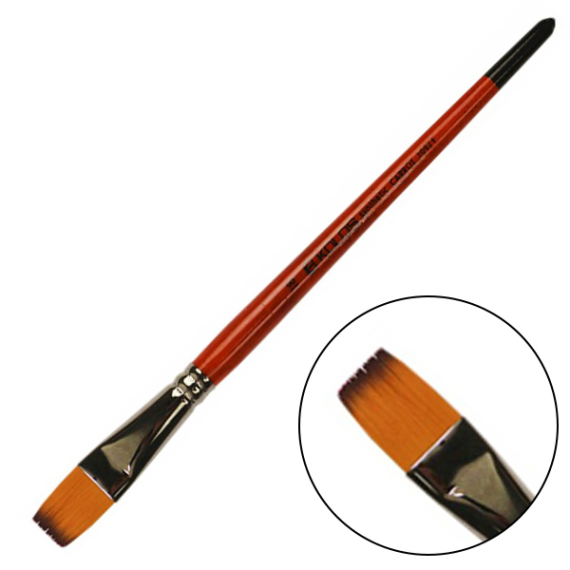 Фото - Пензель Синтетика плоска, Carrot 1097F, №18, к.р. KOLOS/ArtMaster (6/12) 16101 Фото - Пензель Синтетика плоска, Carrot 1097F, №18, к.р. KOLOS/ArtMaster (6/12) 16101