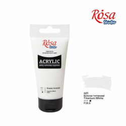 Фарба акрилова, Білила титанові, 75 мл, ROSA Studio