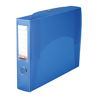 Фото - Папка-коробка складаная 55мм, прозрачная синяя 21247