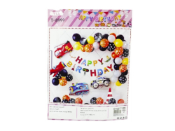 Набір декора до дня народження, АВТОМОБІЛІ (банер, кульки)