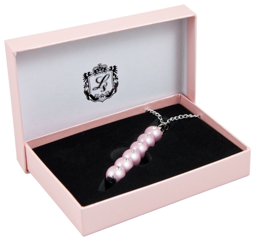 Фото - Ручка кулькова 'Secret', с кристалами, розовий, в подарунковому футлярі LANGRES 30302