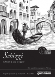 Склейки GAMMA Schizzi 90г/м (клеєн.) 21*29,7см 50арк, папір ТМ FABRIANO
