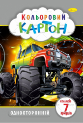 Набір кольорового картону А4 (односторонній), 7 арк., 230 г/м2
