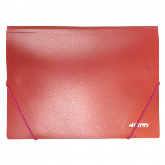 Фото - Папка на гумках., А4, 500 мкн.,PP, черв., 4-244-01, 4OFFICE 46938 Фото - Папка на гумках., А4, 500 мкн.,PP, черв., 4-244-01, 4OFFICE 46938