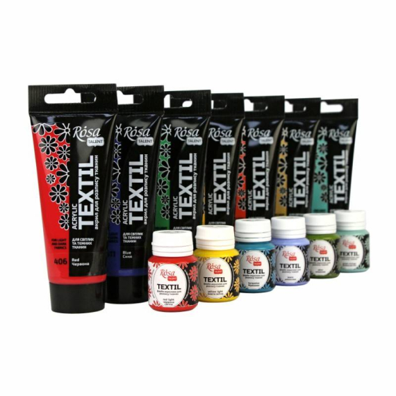 Фото - Фарба акрилова для тканин, 27 Жовта світла, 20мл, ROSA TALENT 58765 Фото - Фарба акрилова для тканин, 27 Жовта світла, 20мл, ROSA TALENT 58765