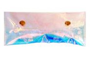 Фото - Пенал-косметичка на кнопках з лазерного пвх матеріалу 22*10см 46446