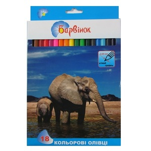Фото - Олівці кольорові,18 кол.,'Фауна', 5-203/1, БАРВ,уп8/160 20748 Фото - Олівці кольорові,18 кол.,'Фауна', 5-203/1, БАРВ,уп8/160 20748