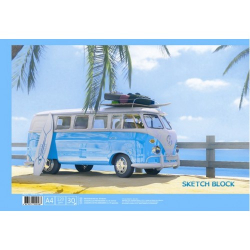 Альбом для малювання на спір. 30 арк. 120 г/м A4 (УФ)  АА4130 &quot;Серфінг&quot;