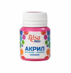 Фото - Акрил для декору * 9, Рожевий, глянцевий, 20 мл, ROSA Studio 39021