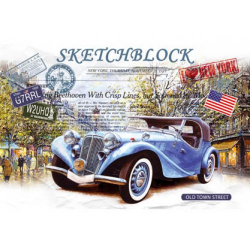 Фото - Альбом для малювання на скобі 16арк. 100 г/м A5  АА5516 'АВТО' (уп.20) 28041