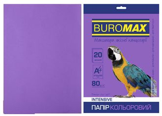 Фото - Папір кольоровий Euromax 80г/м2, INTENSIVE, фіолетовий, 20арк. 63816 Фото - Папір кольоровий Euromax 80г/м2, INTENSIVE, фіолетовий, 20арк. 63816