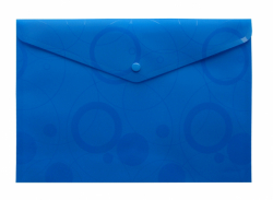 Фото - Папка з кнопкою,  А4, РР 200мкн ROMANTIC, блакит., 5605, SOZ (уп.10) 1429