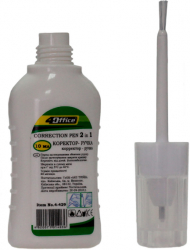 Коректор 2 в 1, клапан.пиш.вузол+пензл., 10мл, 4-429, 4OFFICE,(уп.12)