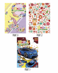 Папка шкільна В5 з гліттером на гумці