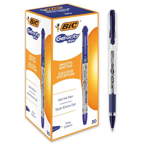 Фото - Ручка гелева Gelocity Stic синя BIC (уп.30) 53421 Фото - Ручка гелева Gelocity Stic синя BIC (уп.30) 53421