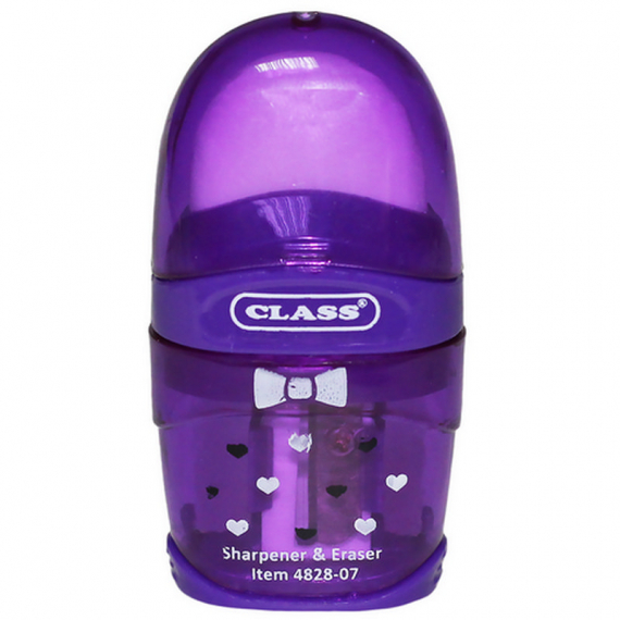 Фото - Точилка з конт.+гумка Hearts, фіол. кол., 4828-07, CLASS 46929 Фото - Точилка з конт.+гумка Hearts, фіол. кол., 4828-07, CLASS 46929